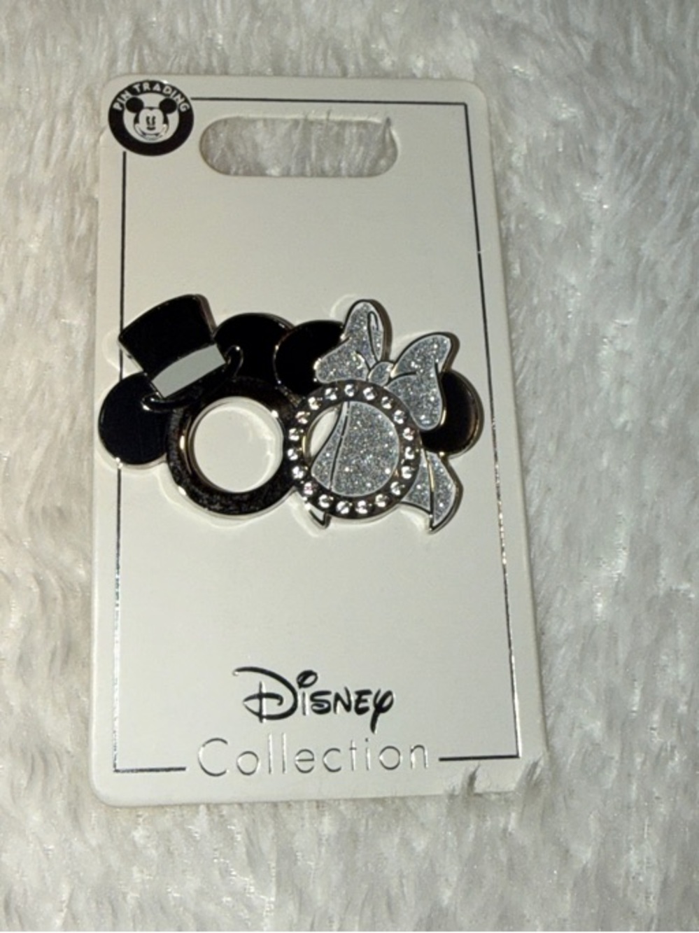 Disney Wedding Black & Silver Minnie and Mickey Pins